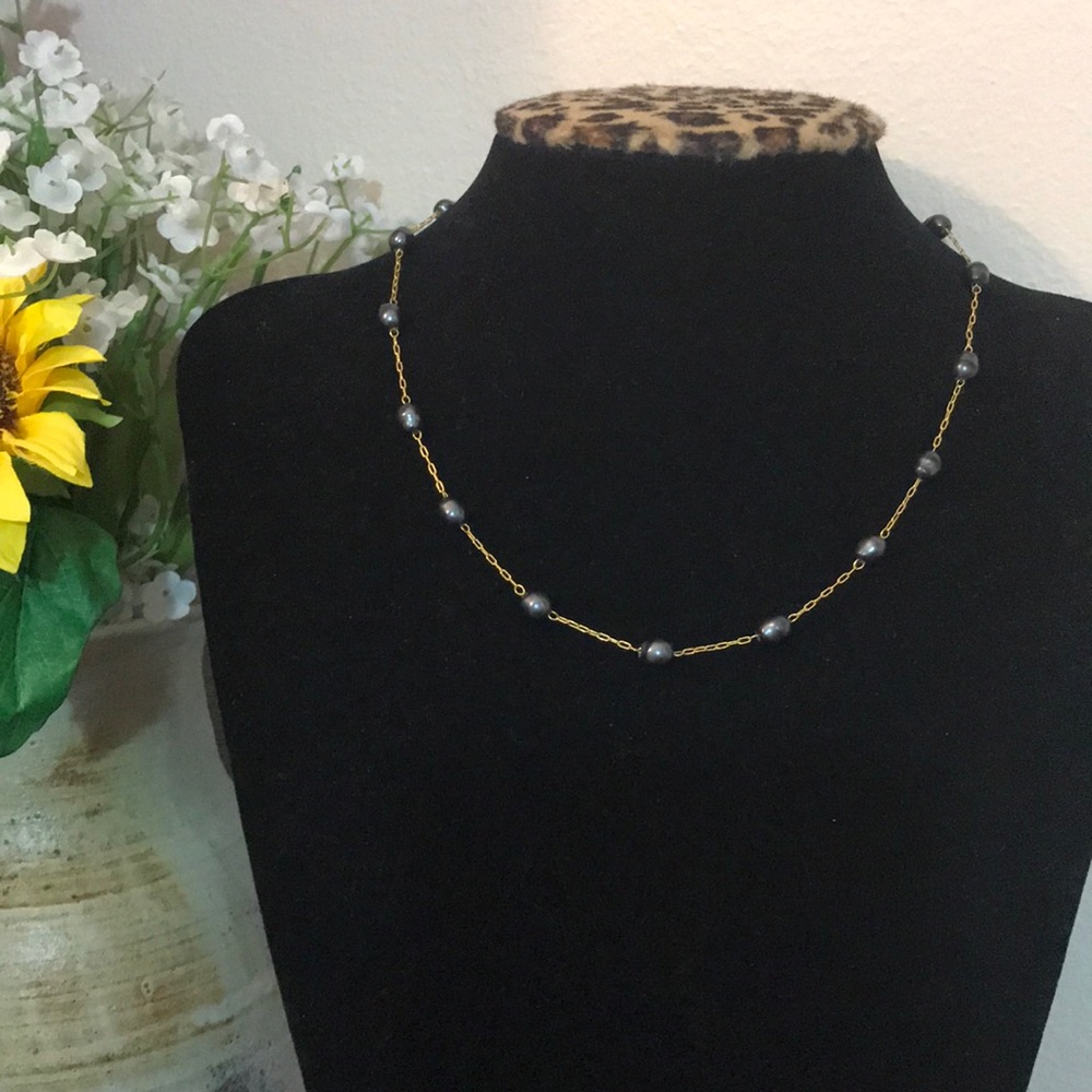 Faux Baroque Pearls on Delicate Chain